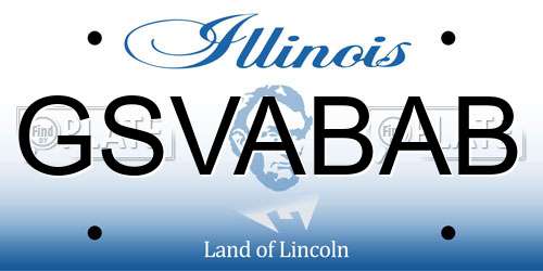 GSVABAB Illinois License Plate