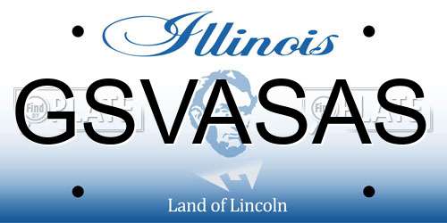 GSVASAS Illinois License Plate
