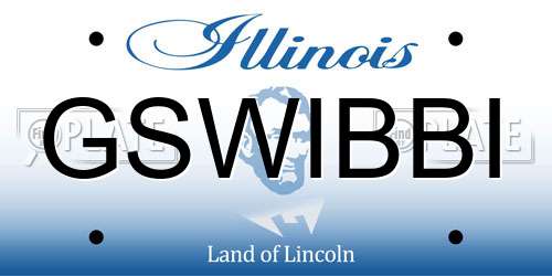 GSWIBBI Illinois License Plate