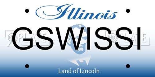 GSWISSI Illinois License Plate