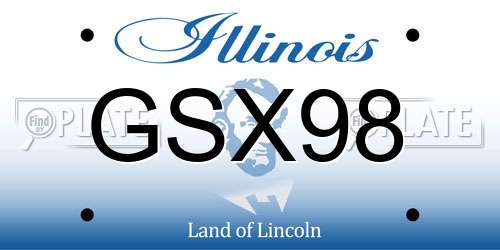 GSX98 Illinois License Plate
