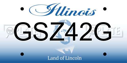 GSZ42G Illinois License Plate