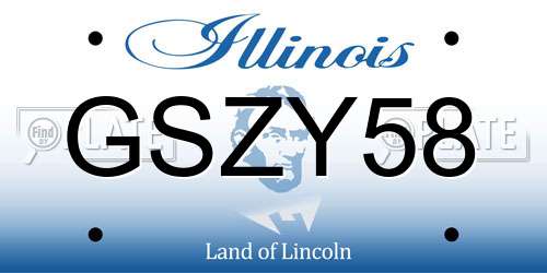 GSZY58 Illinois License Plate