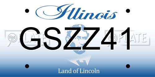 GSZZ41 Illinois License Plate