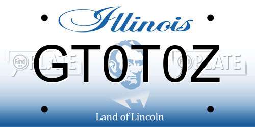 GT0T0Z Illinois License Plate