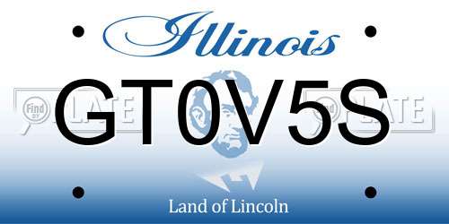 GT0V5S Illinois License Plate