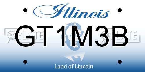 GT1M3B Illinois License Plate