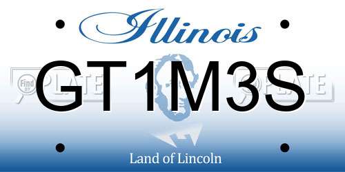 GT1M3S Illinois License Plate
