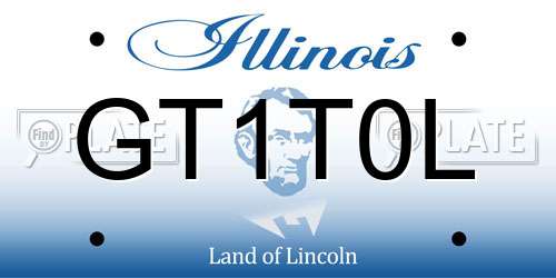 GT1T0L Illinois License Plate