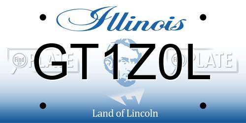 GT1Z0L Illinois License Plate