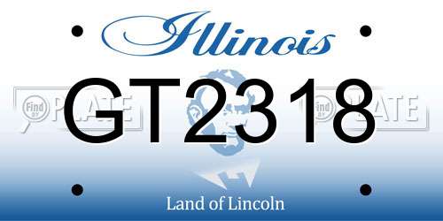 GT2318 Illinois License Plate