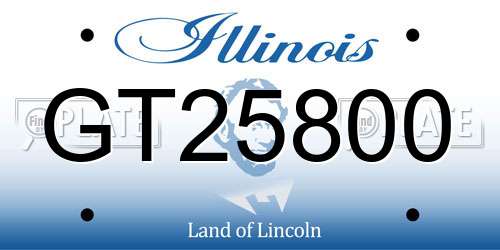 GT25800 Illinois License Plate