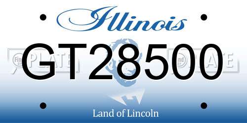 GT28500 Illinois License Plate