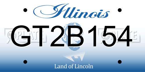 GT2B154 Illinois License Plate