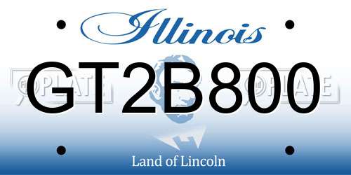 GT2B800 Illinois License Plate