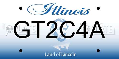 GT2C4A Illinois License Plate