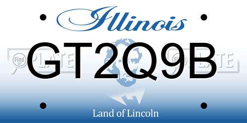 GT2Q9B Illinois License Plate
