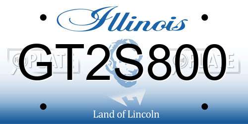 GT2S800 Illinois License Plate