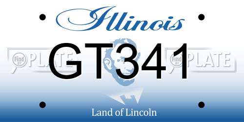 GT341 Illinois License Plate