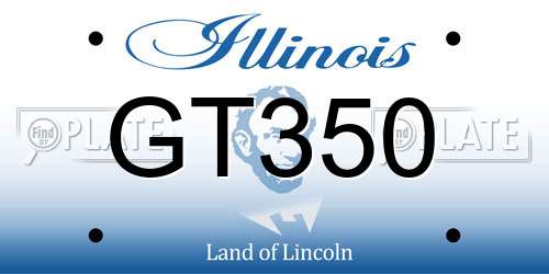 GT350 Illinois License Plate