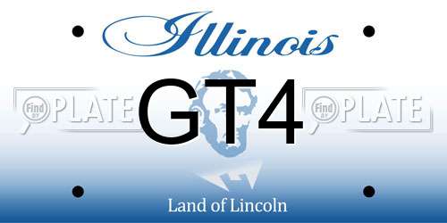 GT4 Illinois License Plate