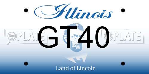 GT40 Illinois License Plate