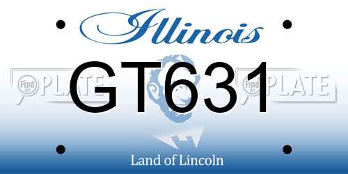 GT631 Illinois License Plate