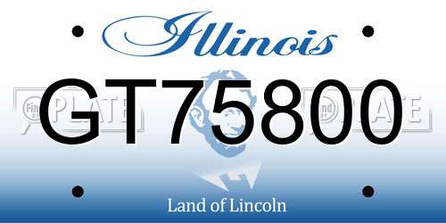 GT75800 Illinois License Plate