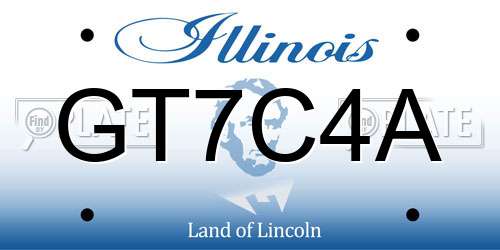 GT7C4A Illinois License Plate