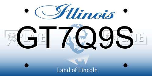 GT7Q9S Illinois License Plate