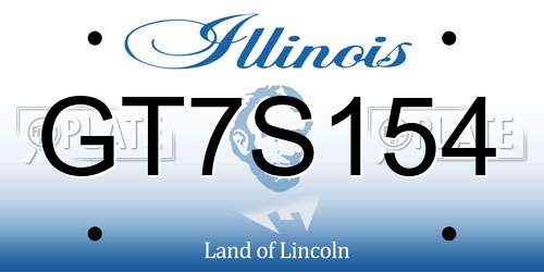 GT7S154 Illinois License Plate