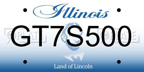GT7S500 Illinois License Plate