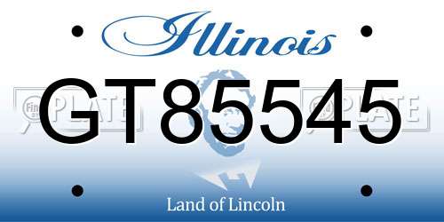GT85545 Illinois License Plate