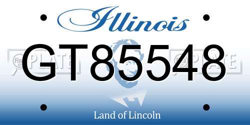 GT85548 Illinois License Plate