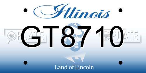 GT8710 Illinois License Plate