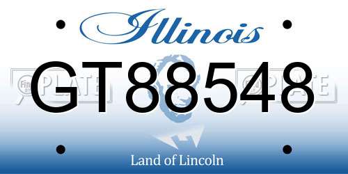 GT88548 Illinois License Plate