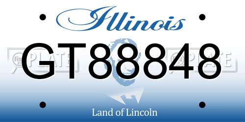 GT88848 Illinois License Plate