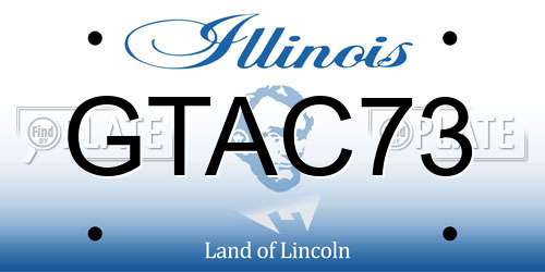 GTAC73 Illinois License Plate