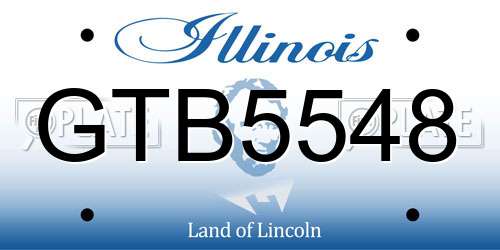 GTB5548 Illinois License Plate