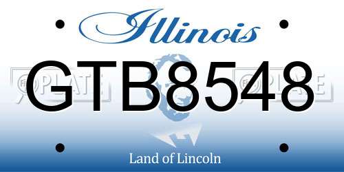GTB8548 Illinois License Plate