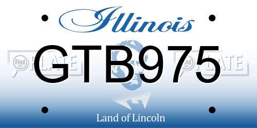 GTB975 Illinois License Plate