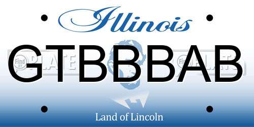 GTBBBAB Illinois License Plate
