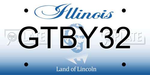 GTBY32 Illinois License Plate