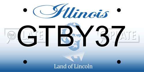 GTBY37 Illinois License Plate