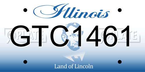 GTC1461 Illinois License Plate