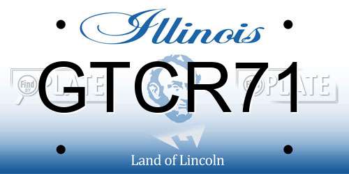 GTCR71 Illinois License Plate