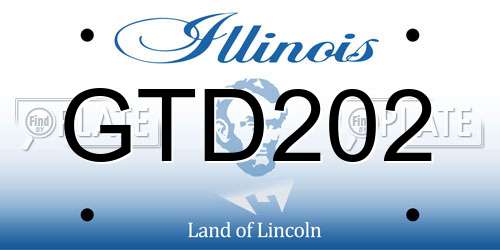 GTD202 Illinois License Plate