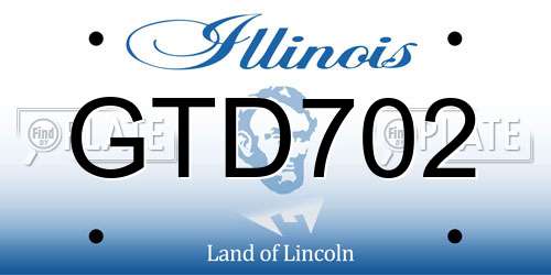 GTD702 Illinois License Plate