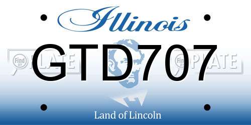 GTD707 Illinois License Plate