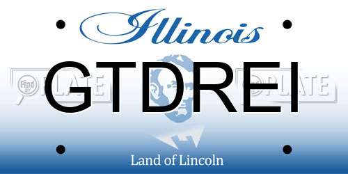 GTDREI Illinois License Plate